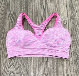 Victoria's Secret PINK Women's Seamless Mesh Racerback Sports Bra Pink Medium